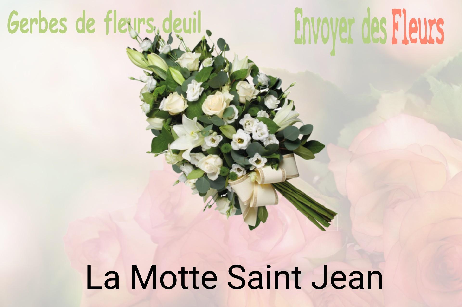 Gerbe de fleurs de deuil livrée à La Motte-Saint-Jean